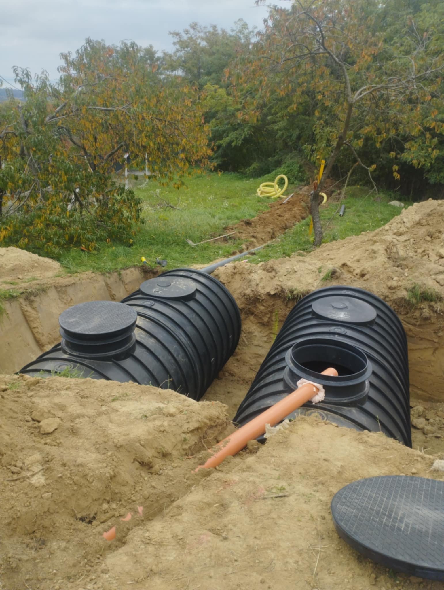 Szennyvíztartály telepítés